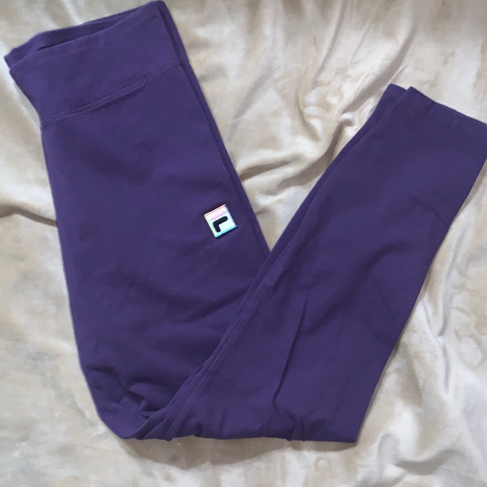 Purple cotton fila leggings